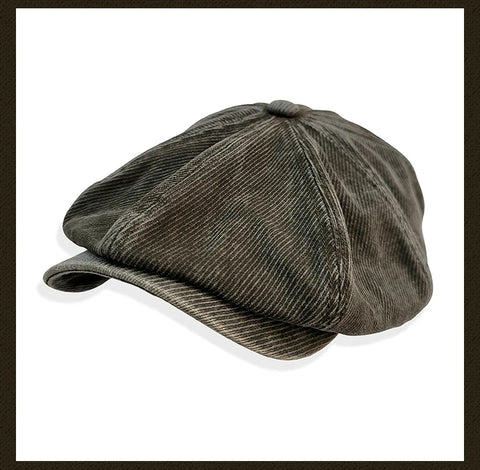 Men's Washed Newsboy Cap