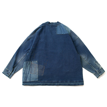 Veste kimono à patchs pour homme