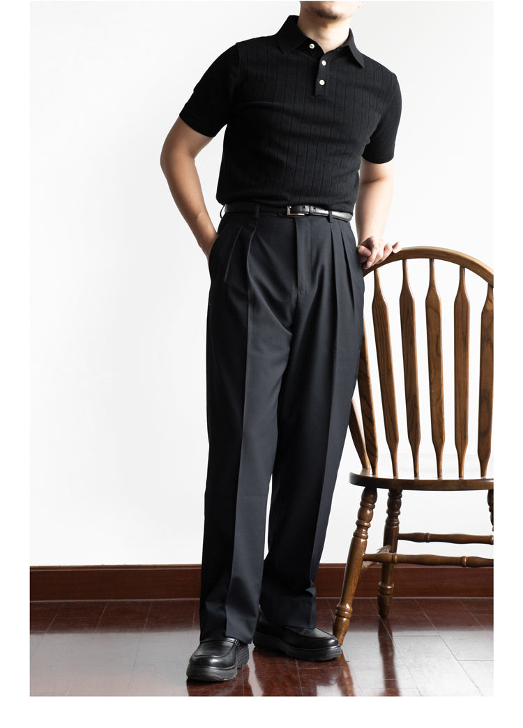 Men's Pleated Trousers