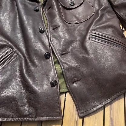 Men's Four Corners Leather Jacket Brown