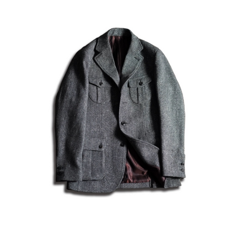 メンズ カラースペックルツイード サファリジャケット – Crush on Retro メンズ カラースペックルツイード サファリジャケット – Crush on Retro