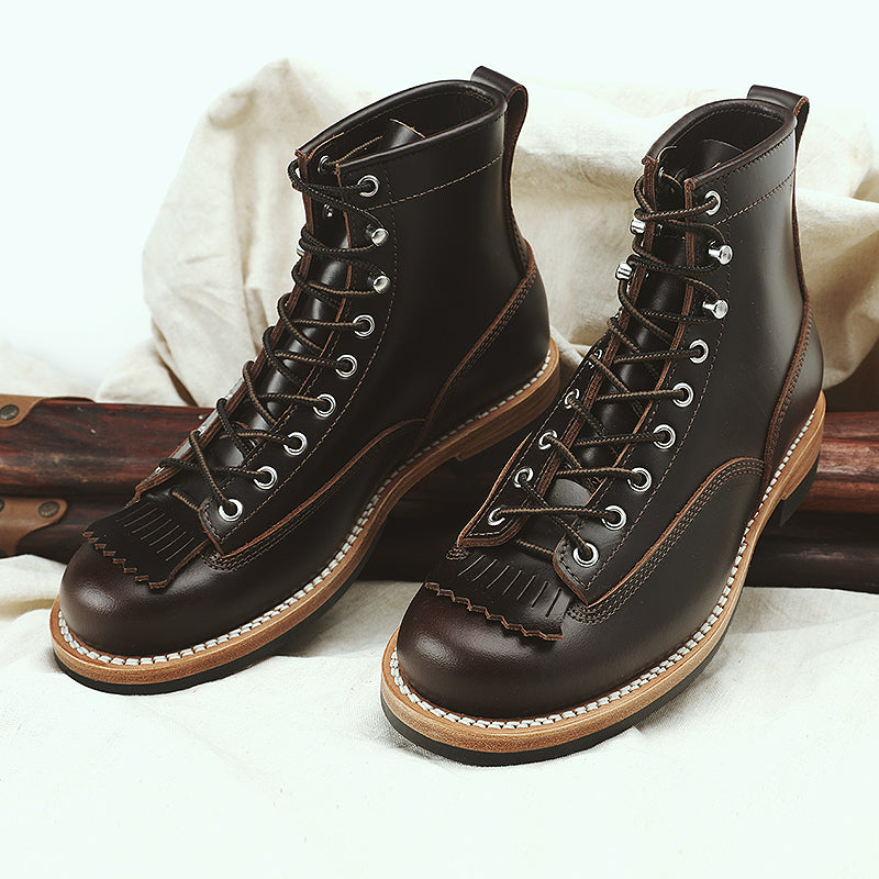 Men's Fringed Service Boots