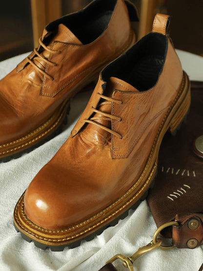 Men's Washed Derby Shoes