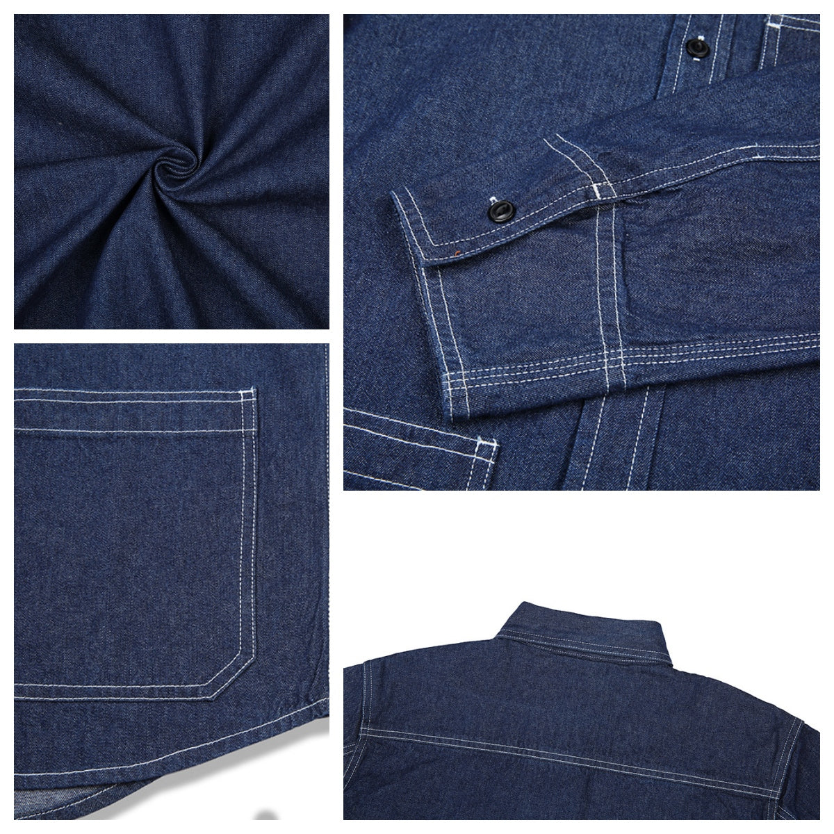 Men's Striped Denim Chore Shirt