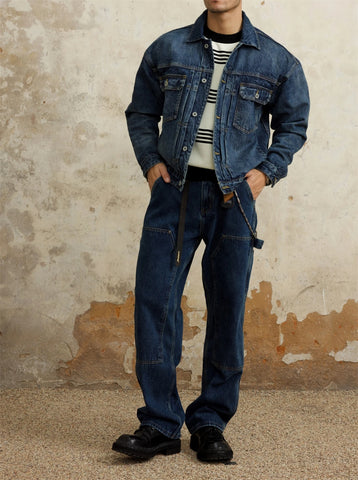 T-shirt rayé en tricot à manches longues pour homme