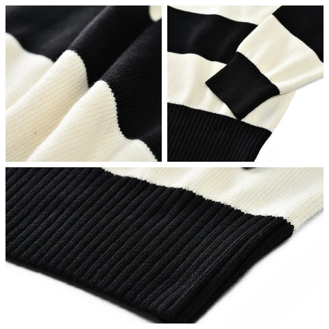 メンズ ストライプ プリズナー セーター