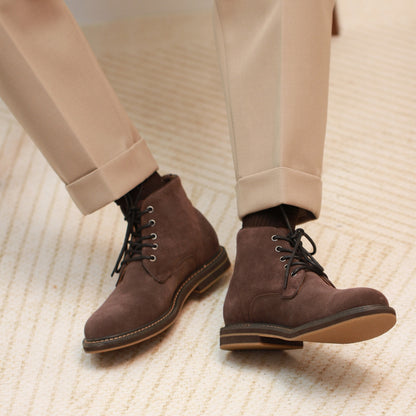 Men's Suede Derby Boots