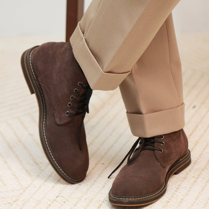 Men's Suede Derby Boots