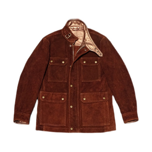 Veste Safari en daim pour homme