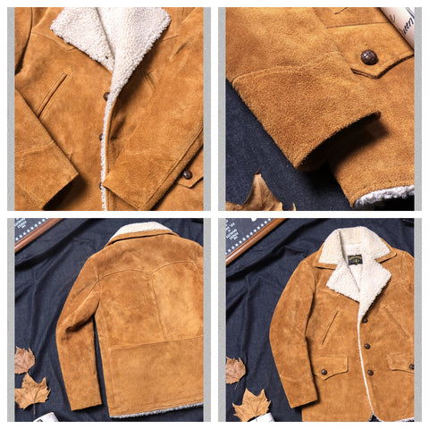 Men's Cowboy Suede Coat
