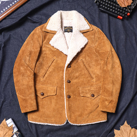 Men's Cowboy Suede Coat