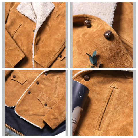 Men's Cowboy Suede Coat