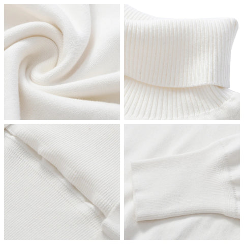 Pull col roulé uni pour homme