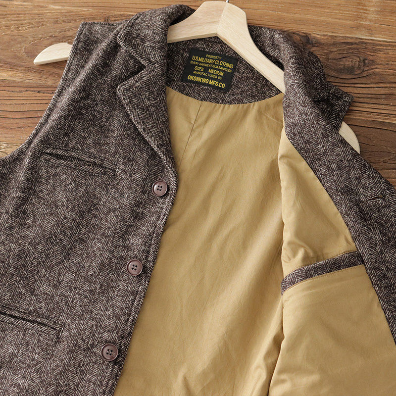 Gilet en tweed pour homme