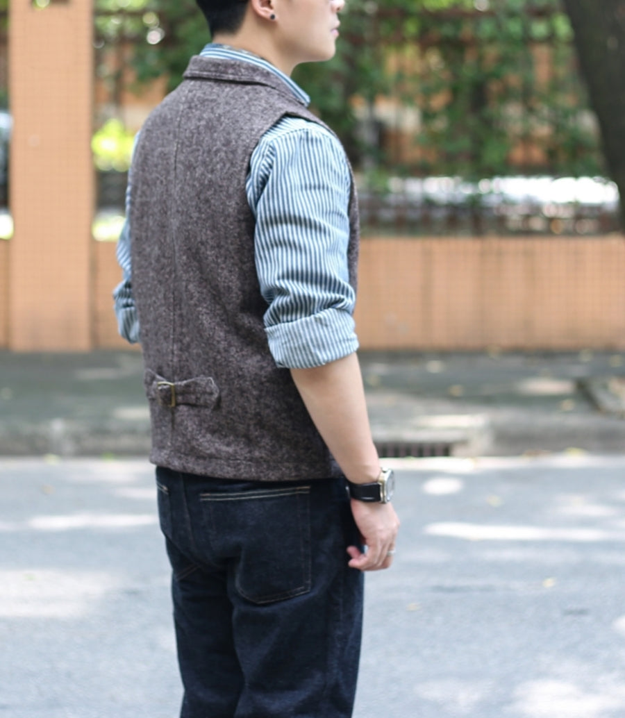 Gilet en tweed pour homme