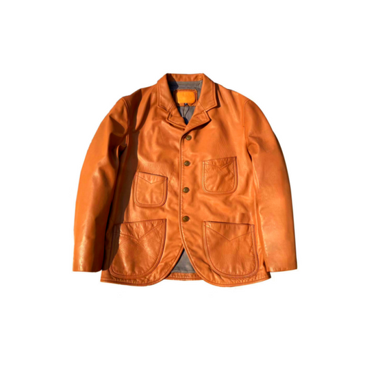 Men's Unconstructed Sports Leather Jacket