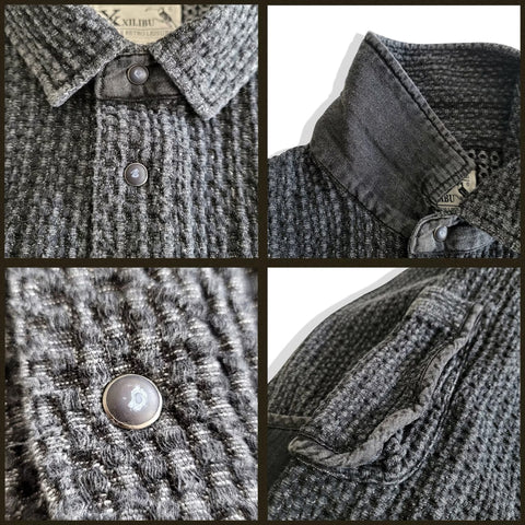 メンズウォッシュド刺し子シャツジャケット