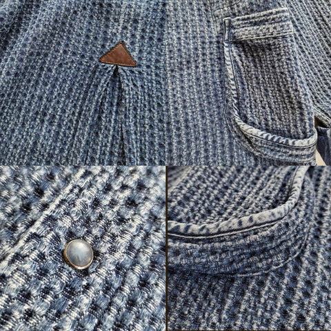 メンズウォッシュド刺し子シャツジャケット