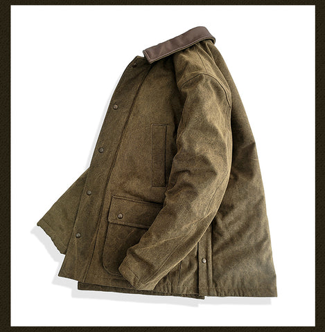 メンズワックスコットンサファリジャケット