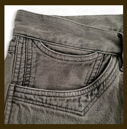 Men's Washed Distressed Work Jeans