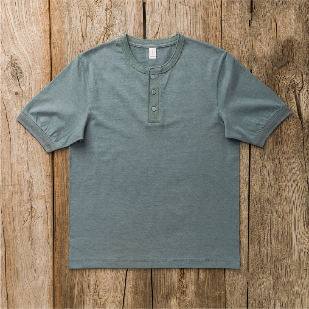 Men's Short Sleeves Henley Shirt