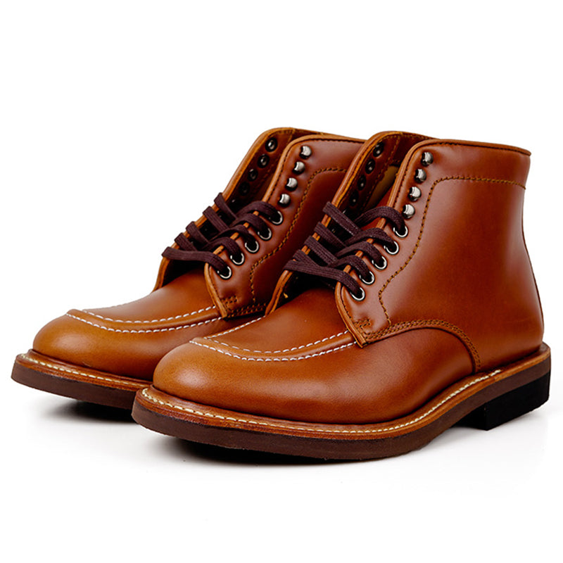 Men's Leather Moc Toe Boots